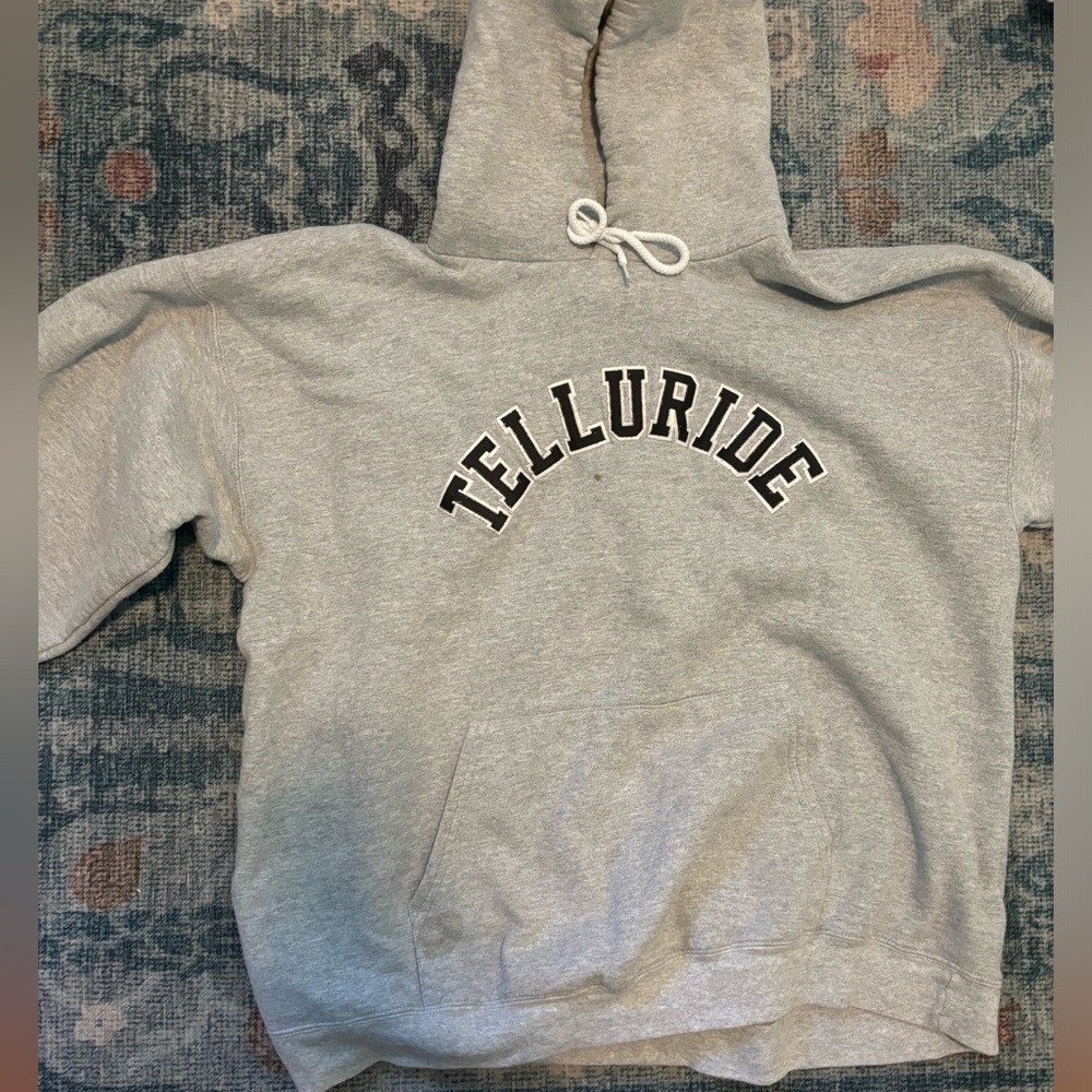 Grey telluride vintage hanes hoodie